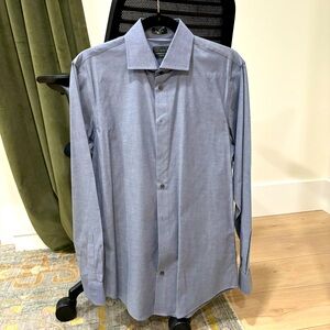 Calibrate trim fit men’s button up blue dress shirt - 15; 34-35